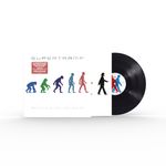 "SUPERTRAMP", "BROTHER WHERE YOU BOUND". Illustrationen zeigen Evolution vom Affen zum Mann, daneben eine Schallplatte.