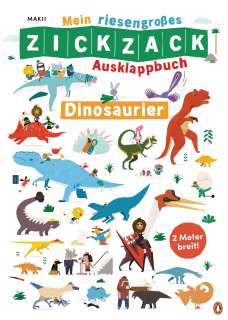 Mein riesengroßes ZICKZACK Ausklappbuch - Dinosaurier Cover