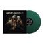 "Amon Amarth - The Allfather Awakens." Ein Krieger mit Helm und Trinkhorn, darauf ein grün-schwarzes Vinyl.