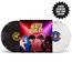 „Heated Rivalry“ Album-Cover mit zwei Hockeyspielern, farbigen Vinyl-Schallplatten daneben, mit einem Sticker „Stupid Canadian Wolf Bird Edition“.
