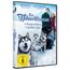 "Kim Matula, Beau Mirchoff. 'Das Weihnachtsrennen: Im Hundeschlitten zur großen Liebe.' Vier Huskys und ein Paar im Schnee."