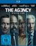 "The Agency: Staffel Eins", Blu-ray Hülle mit vier ernsten Personen. Text: Michael Fassbender, Jeffrey Wright, Jodie Turner-Smith, Richard Gere.