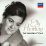 Text: "Elly Ameling, The Philips Recitals, Eloquence". Schwarz-weißes Porträt einer Person in einem eleganten Pelzmantel. Logo oben rechts.