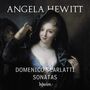 "Angela Hewitt", "Domenico Scarlatti Sonatas", "hyperion"; Eine elegante Frau in einem Gemälde hebt den Schleier., LP