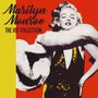 "Marilyn Monroe, THE HIT COLLECTION." Ein stilisiertes Bild einer Frau mit Pelzstola, rotem Hintergrund, gelbem Rand., 2 CDs