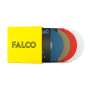 Falco: The Box (180g) (Limited Collector's Edition) (Colored Vinyl), 3 LPs und 1 Single 12"