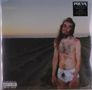 "POUYA", "Parental Advisory Explicit Content". Ein Mann steht in Unterwäsche in einsamer Landschaft, Dämmerung im Hintergrund., 2 LPs
