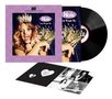 Texts: "Hole", "Live Through This". Cover zeigt eine Frau mit Krone und Blumen. Vinyl-Schallplatte. Collage mit Fotos., LP