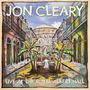 "Jon Cleary", "Live at the Royal Albert Hall". Illustration einer malerischen Straße mit Piano und Palmen.