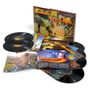 "The Flaming Lips," "Yeah," "The Gold in the Mountain of Our Madness." Cover zeigt bunte, surreale Kunst, Schallplatten., 6 LPs