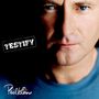 "TESTIFY" in weißem Text auf schwarzem Hintergrund. Nahaufnahme eines Gesichts mit blauem Shirt., 2 LPs