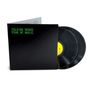 "Talking Heads Fear of Music" steht auf einem schwarzen Schallplatten-Cover, das zwei Vinylplatten enthält., 2 LPs