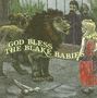 Text: "GOD BLESS THE BLAKE BABIES". Illustration: Ein Mädchen in Rot steht vor zwei Löwen, während Menschen im Hintergrund zuschauen., LP