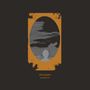 Text: "steve gunn sundowner". Eine orange-umrandete ovale Illustration mit Wolken und einer schemenhaften Figur., LP
