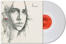 „Laura Nyro“ steht oben. Strichzeichnung eines Gesichts und daneben eine durchsichtige Schallplatte mit rotem Label., LP