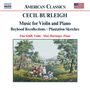 Cecil Burleigh: Musik für Violine & Klavier, CD