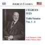 Charles Ives (1874-1954): Sonaten für Violine & Klavier Nr.1-4, CD
