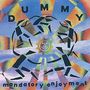 "Dummy" und "mandatory enjoyment" über bunter, kaleidoskopartiger Illustration mit abstrakten Formen., LP
