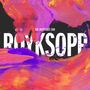 Text: „THE INEVITABLE END, RÖYKSOPP“. Bunte, abstrakte Farbmuster in Rot, Lila und Orange., 3 LPs