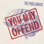 Texte "YOU MAY OFFEND" in Rot und "THE PROCLAIMERS" in Blau auf einer gezeichneten Gehirn-Illustration., LP