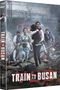 "Train to Busan" steht groß in der Mitte. Menschen laufen panisch in einer chaotischen Umgebung., 1 Ultra HD Blu-ray und 2 Blu-ray Discs
