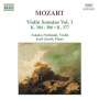 Wolfgang Amadeus Mozart: Sonaten für Violine & Klavier Vol.1, CD