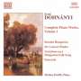 Ernst von Dohnanyi (1877-1960): Klavierwerke Vol.1, CD