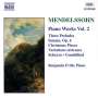 Felix Mendelssohn Bartholdy (1809-1847): Klavierwerke Vol.2, CD