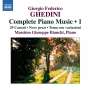 Giorgio Federico Ghedini (1892-1965): Sämtliche Klavierwerke Vol.1, CD
