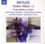 Hans Werner Henze (1926-2012): Kammermusik mit Gitarre "Guitar Music" Vol.2, CD