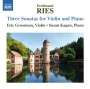 Ferdinand Ries: Sonaten für Violine & Klavier Vol.1, CD
