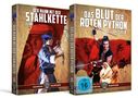 "Der Mann mit der Stahlkette" und "Das Blut der Roten Python", Sammler-Editionen. Asiatische Kriegerposen., 2 Blu-ray Discs