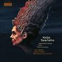 Logo "ONDINE". Namen: Kaija Saariaho, Anu Komsi, Sakari Oramo. Illustration: Gesicht mit verwobenen Haaren, dunkler Hintergrund., CD