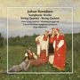 "Johan Svendsen, Symphonic Works, String Quartet, String Quintet, Oslo String Quartet, Henning Kraggerud." 
Gemälde, vier Personen auf einer Wiese, traditionelle Kleidung., 4 CDs