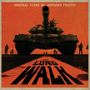 "Original Score by Jeremiah Fraites" oben, "The Long Walk" unten. Dominanter Panzer, Soldaten, orangefarbener Hintergrund.