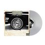 Schwarz-Weiß-Foto eines Autoreifens; "Parental Advisory" Hinweis unten rechts; transparentes Vinyl., LP