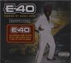 Text: „E-40 Turning My Money Over“, „QUADRUPLE ALBUM“, „The greatest game spitter...“. Mann in Trainingsanzug., 4 CDs