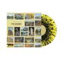 "The Ataris ...anywhere but here." Postkarten-Collage, gelbe Schallplatte mit schwarzen Sprenkeln., LP