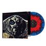 "Chrome", "3rd from the Sun". Eine Schallplatte in Blau und Rot mit einem Cover, das ein futuristisches Gesicht zeigt., LP