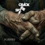 Text "CRACK THE SKY" oben, "BLESSED" unten. Verschmutzte, gefaltete Hände, Detailreich und ausdrucksstark dargestellt., CD