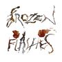 "Frozen Flashes" in kunstvollen, unregelmäßigen Buchstaben. Ähnelt einer Illustration aus organischem Material., LP