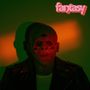 Text: „fantasy“ in neonfarben. Ein Mensch mit mehreren Augen und surrealem Gesichtsausdruck vor farbigem Hintergrund., CD