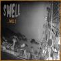 „SWELL ...Well?“ in einem grobkörnigen Schwarz-Weiß-Bild mit einem Riesenrad und Karussell., 2 LPs