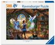 500 Teile, Ravensburger Puzzle. Eine Künstlerin malt in einem gemütlichen Raum ein magisches Vogelbild., Spiele