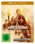 "4K Ultra HD + Blu-ray™", "Disney", "Nicolas Cage", "National Treasure", "Das Vermächtnis der Tempelritter", "FSK ab 12 freigegeben". Eine Gruppe mit Fackeln., 1 Ultra HD Blu-ray und 1 Blu-ray Disc