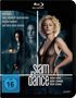 Text: "tom hulce, mary elizabeth mastrantonio, virginia madsen and harry dean stanton. slam dance, heisse küsse kalter schweiss letzte chance. FSK ab 16 freigegeben."

Beschreibung: Eine Frau mit kurzem blondem Haar in einem durchsichtigen schwarzen Kleid, ein Mann mit Waffe vor einer regnerischen Fensterfront.