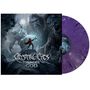 "CRYSTAL EYES - THUNDER GOD". Illustration: Ein Krieger mit Hammer bekämpft riesige Kreaturen. Lila Vinyl-Schallplatte., LP