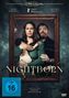 Texte: NIGHTBORN, Seidi Haarla, Rupert Grint, ein Film von Hanna Bergholm. Illustration: Paar hält Baby in Holzrahmen.