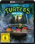 "TURTLES DER FILM", vier maskierte Schildkröten tauchen aus einem Kanaldeckel auf, umgeben von Wolkenkratzern., 1 Ultra HD Blu-ray und 1 Blu-ray Disc
