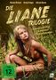 Oben steht: "DIE LIANE TRILOGIE". Darunter Filmtitel. Eine Frau kniet im Gras, trägt Naturmaterialien. FSK 12 Logo.